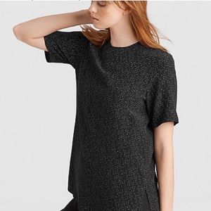 Eileen Fisher Morse Code Tencel Viscose Box Top